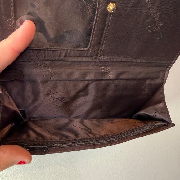 Vera Bradley Microfiber Quilted Shoulder Bag & Wristlet Wallet Espresso Brown - Picture 7 of 7